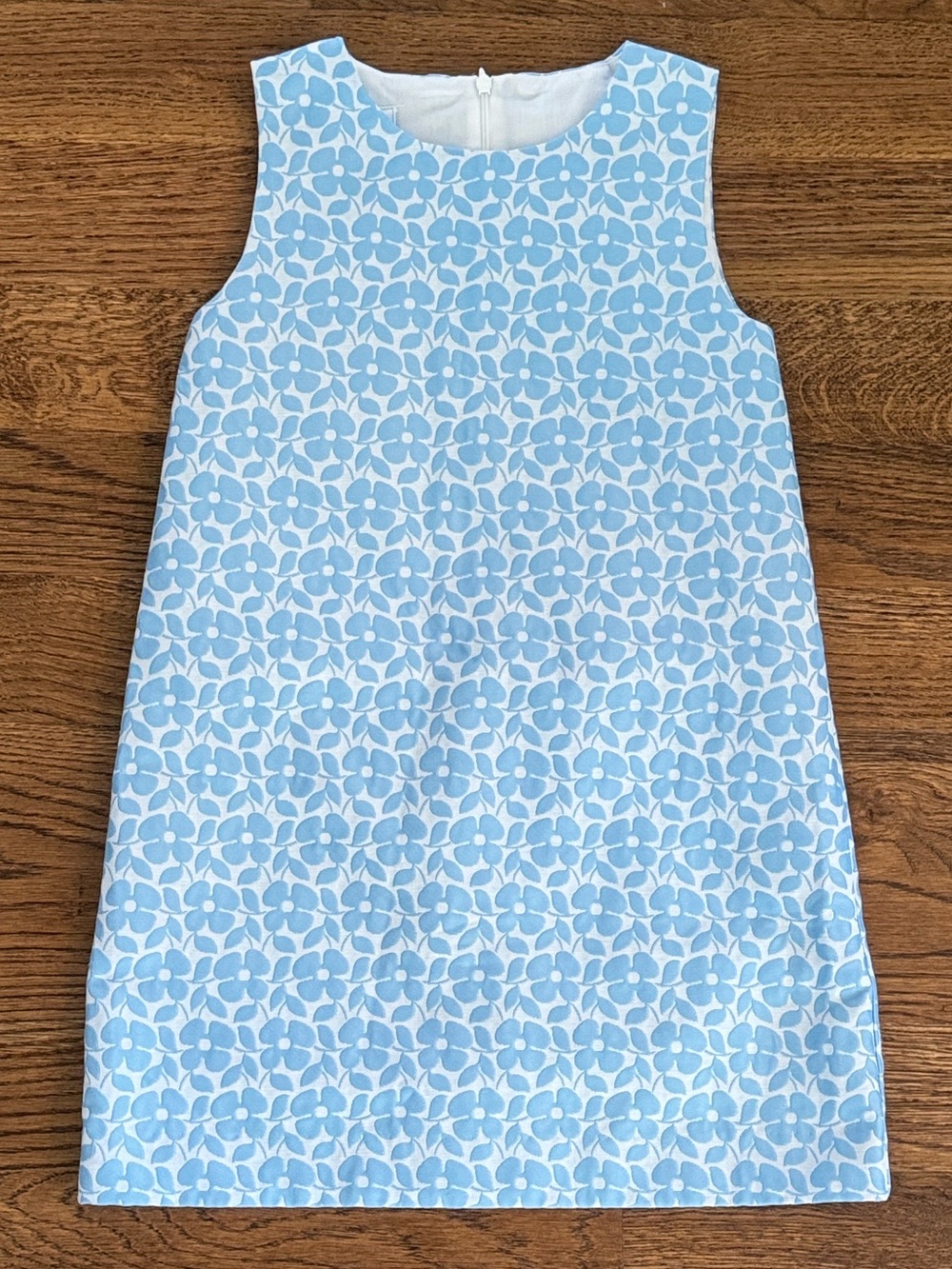 Little English Floral Jacquard Classic Shift Dress In Blue